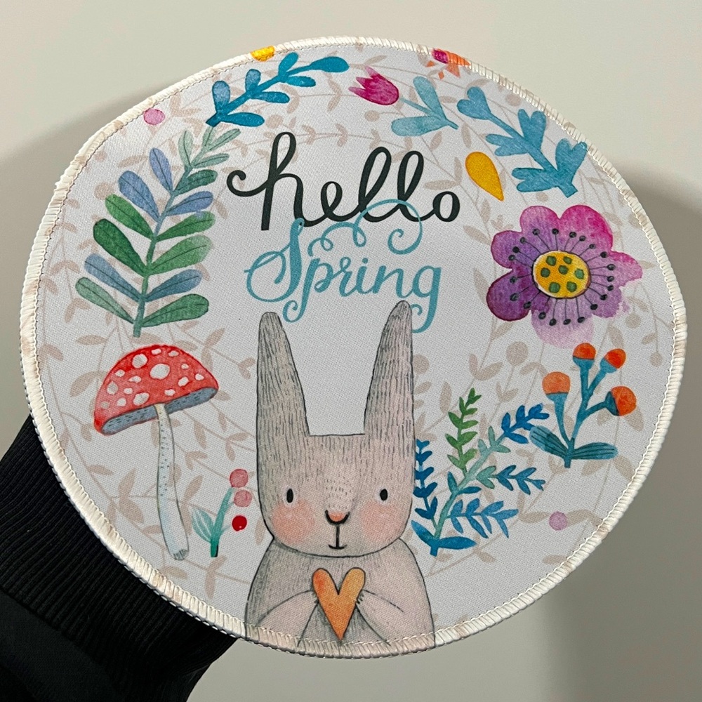 NWT Easter Mousepad Gift Easter Basket Springtime 8 Inches
